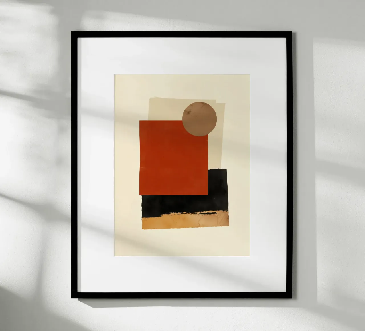 Layered Shapes – Geometric Abstract Wall Art carta hahnemühle da Aralyn