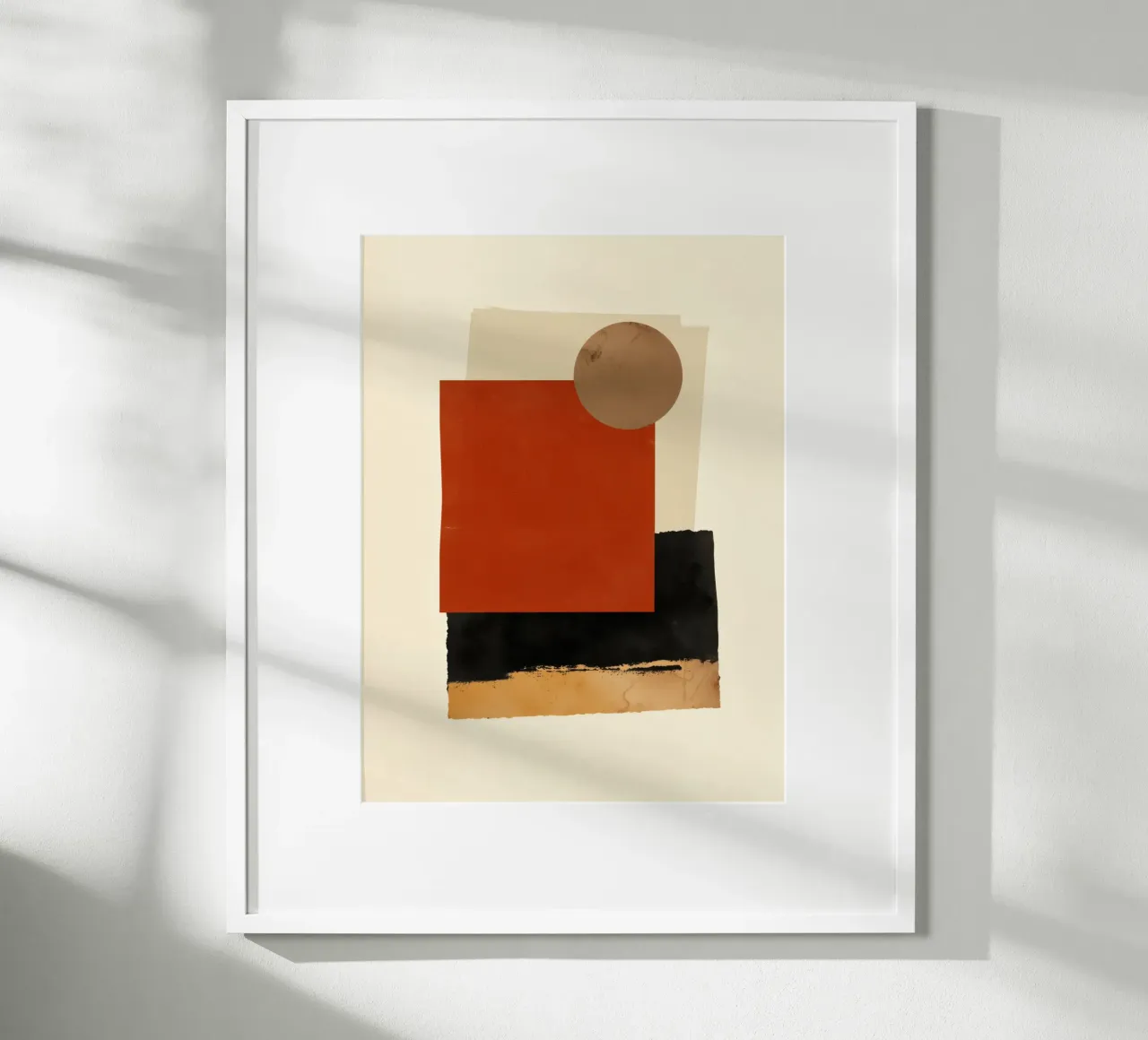 Layered Shapes – Geometric Abstract Wall Art carta hahnemühle da Aralyn