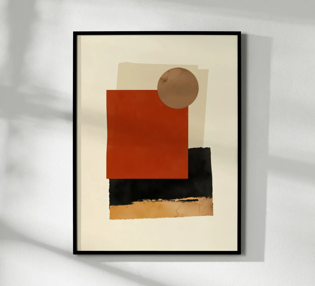 Layered Shapes – Geometric Abstract Wall Art carta hahnemühle da Aralyn