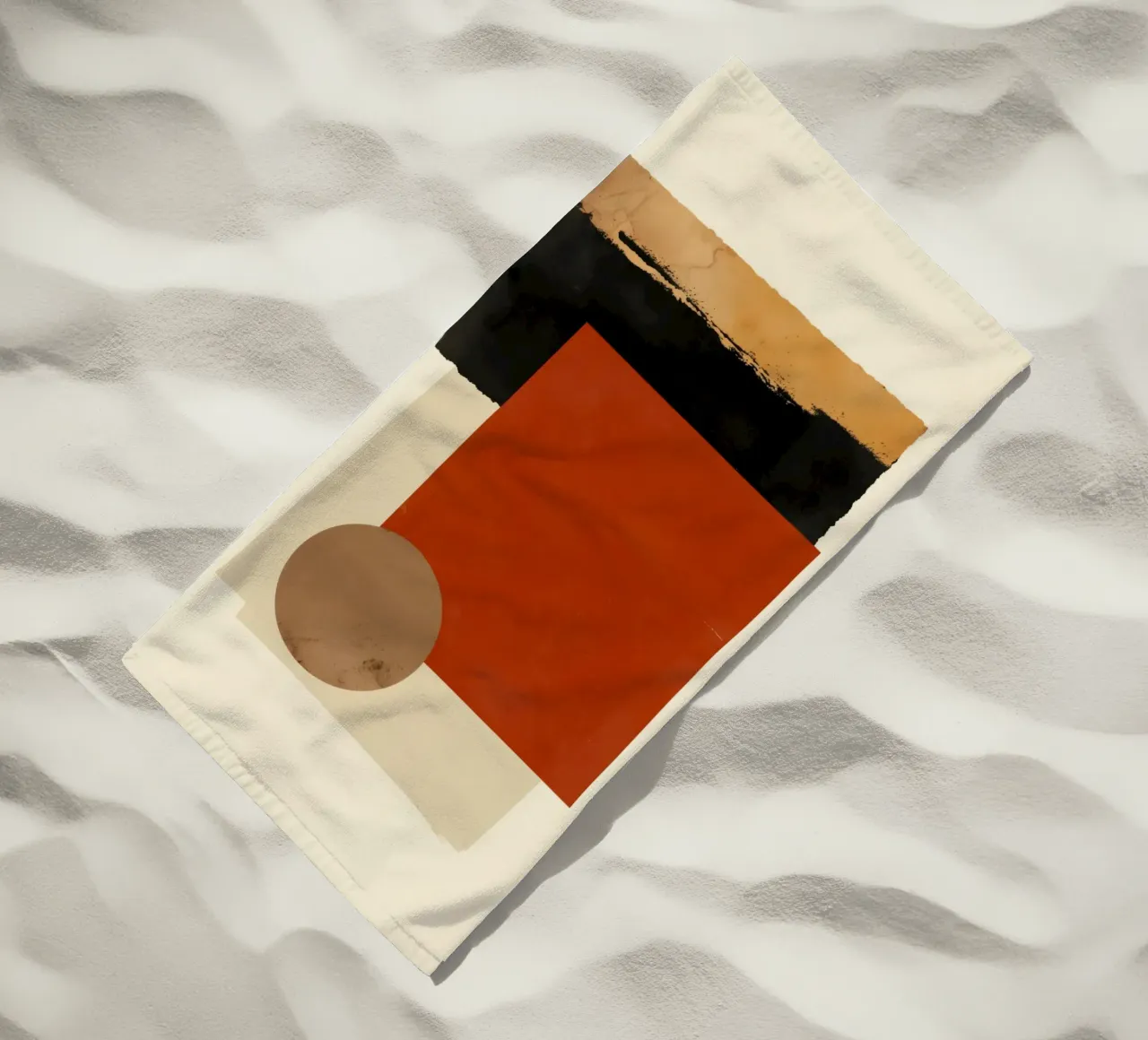 Layered Shapes – Geometric Abstract Wall Art telo mare da Aralyn