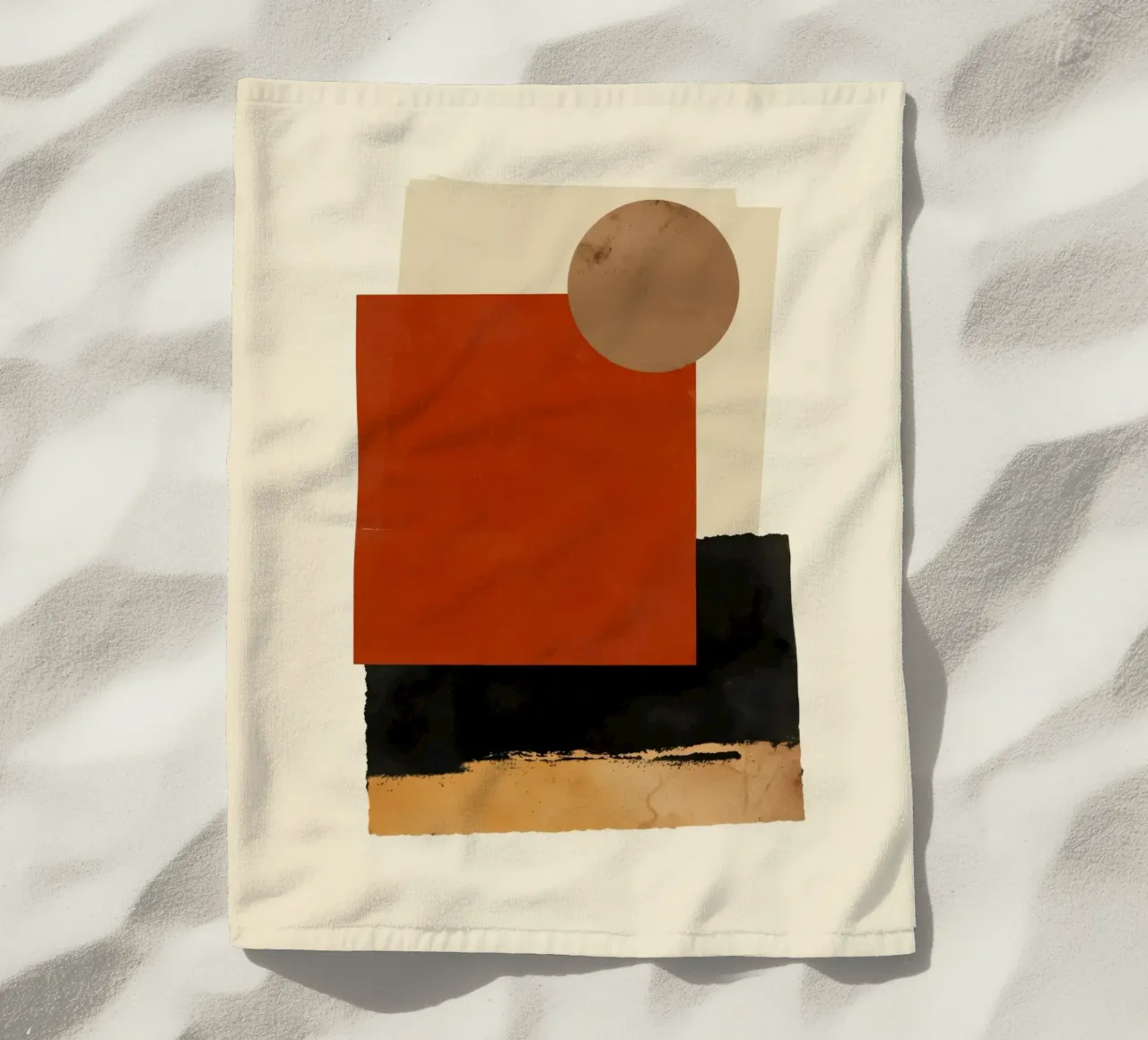 Layered Shapes – Geometric Abstract Wall Art telo mare da Aralyn