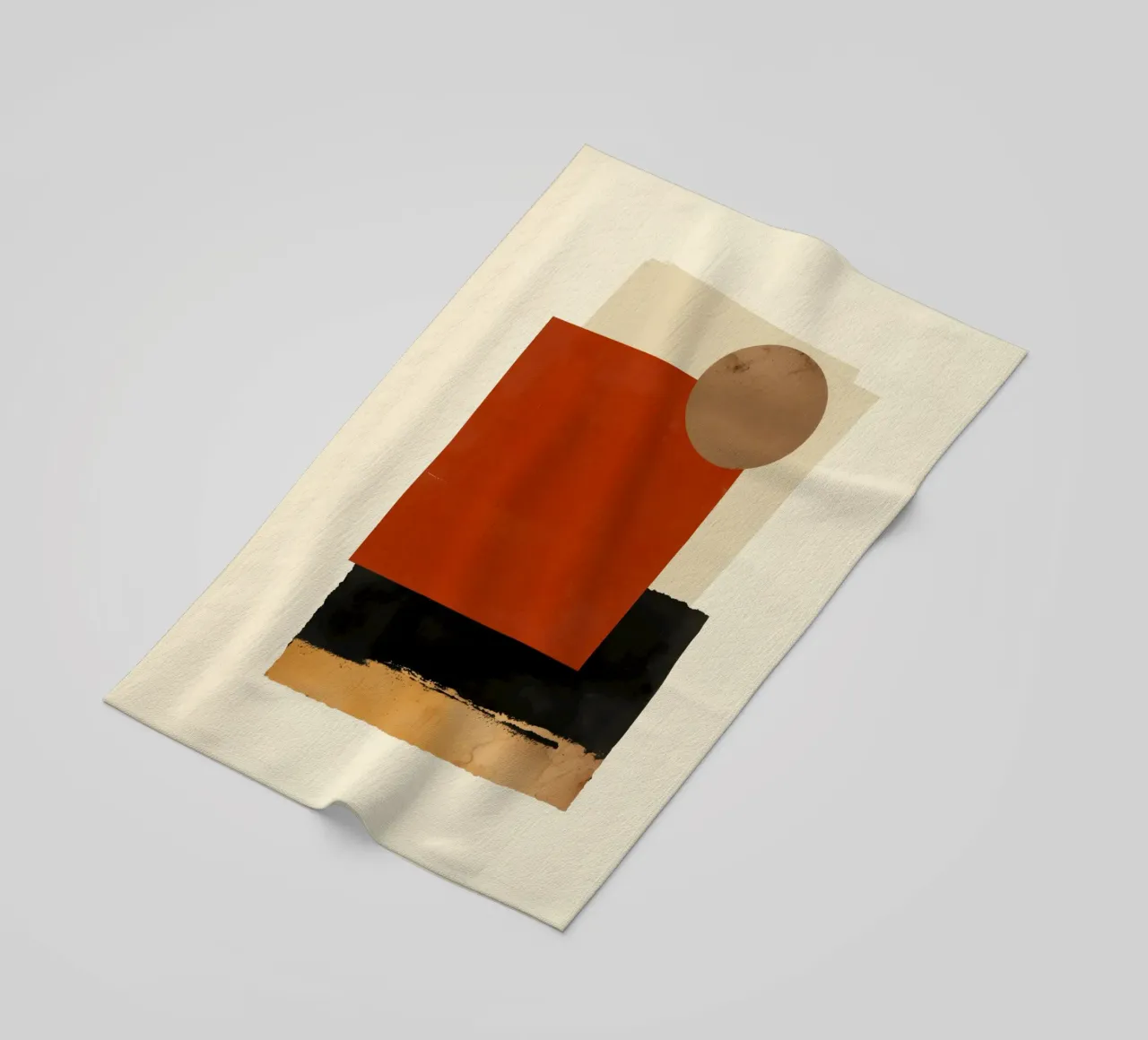 Layered Shapes – Geometric Abstract Wall Art telo mare da Aralyn