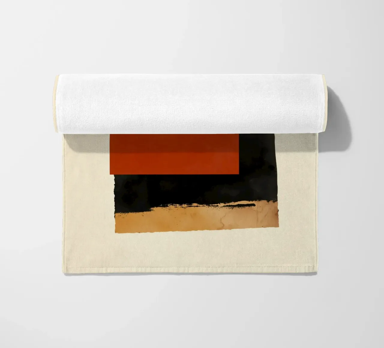 Layered Shapes – Geometric Abstract Wall Art telo mare da Aralyn