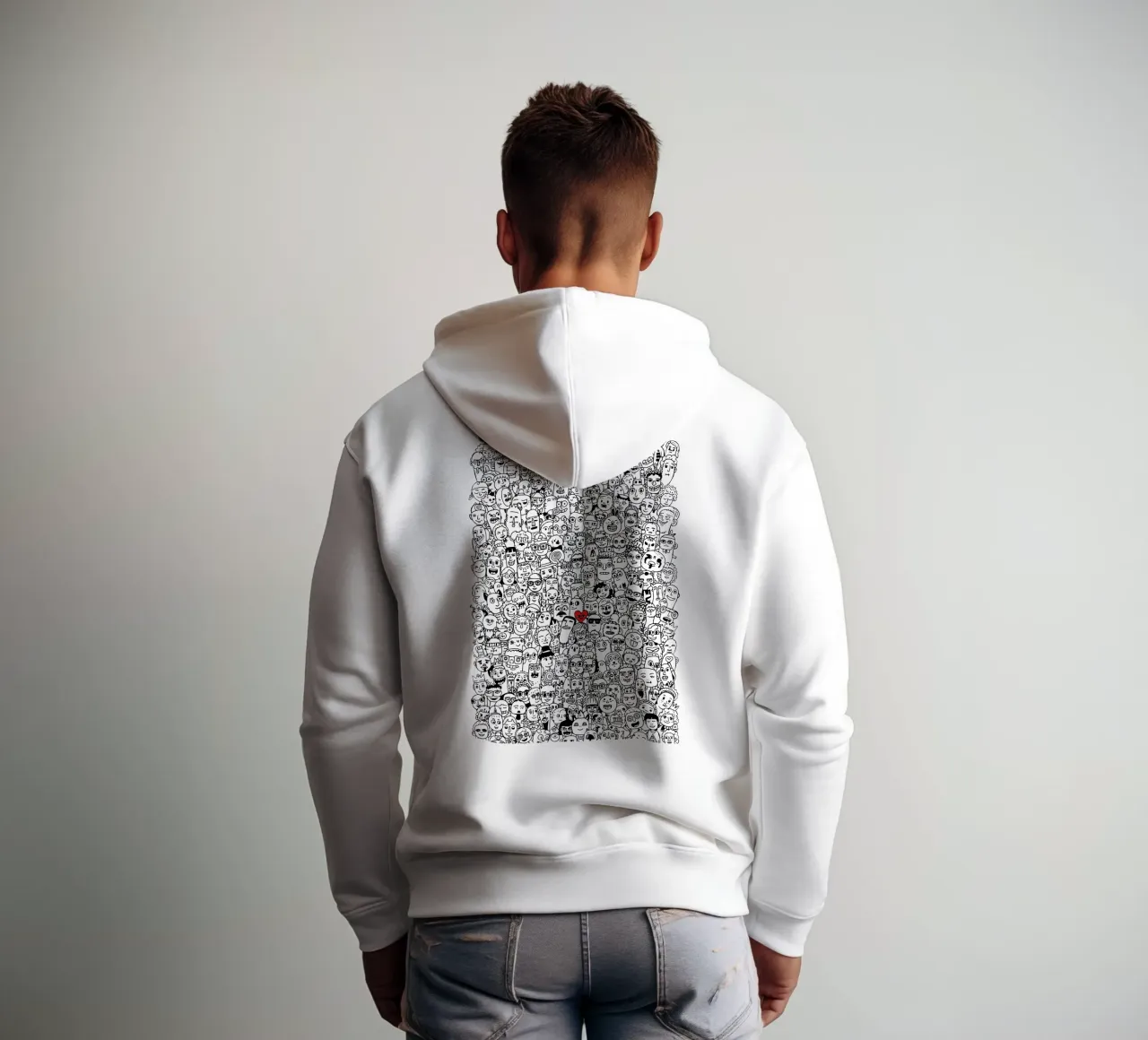 1000 teste, 1 cuore felpa con cappuccio da KUNSTstück