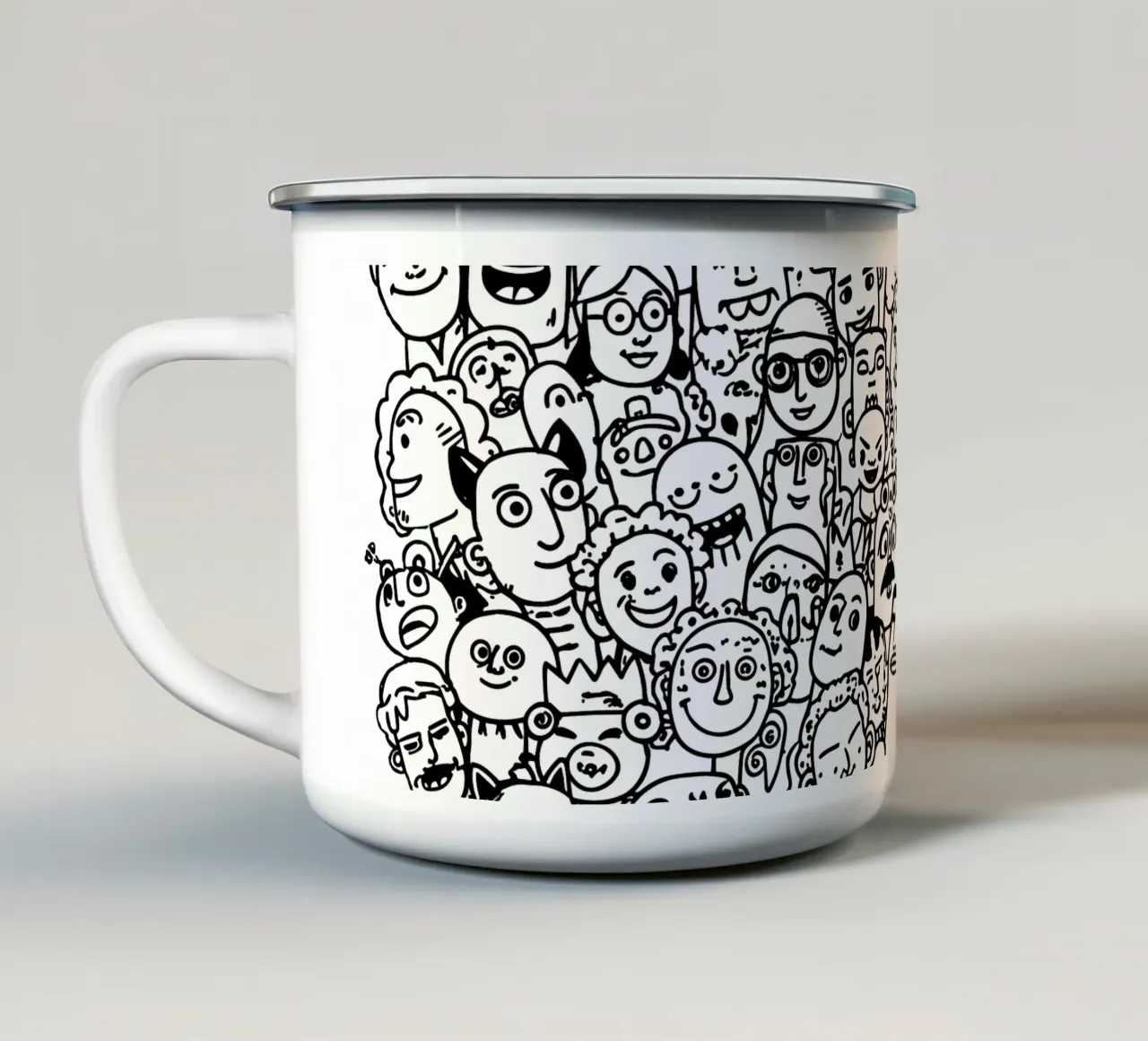 1000 teste, 1 cuore tazza in smalto da KUNSTstück