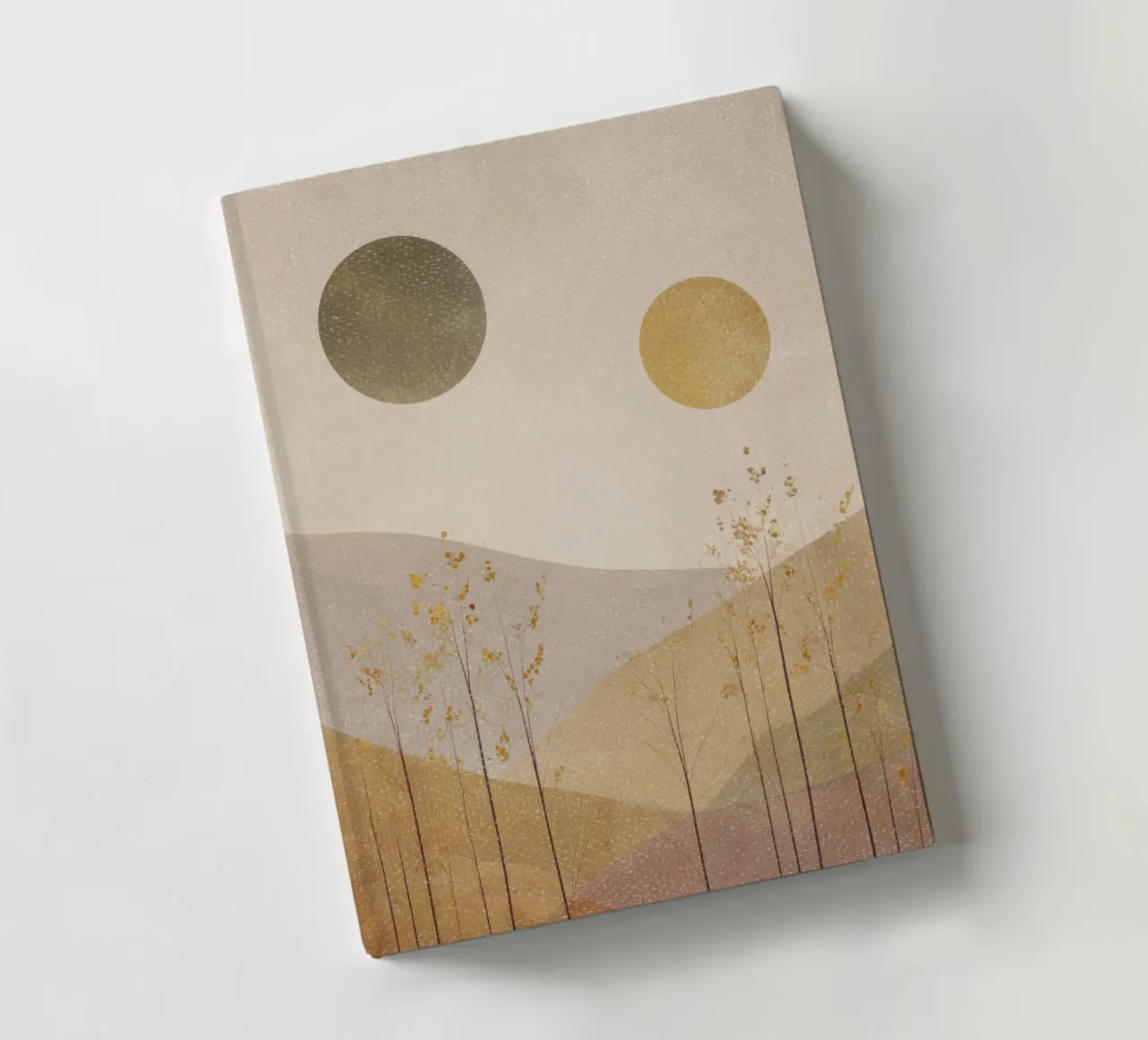 Layers of mountains in autumn notebook by Aralyn