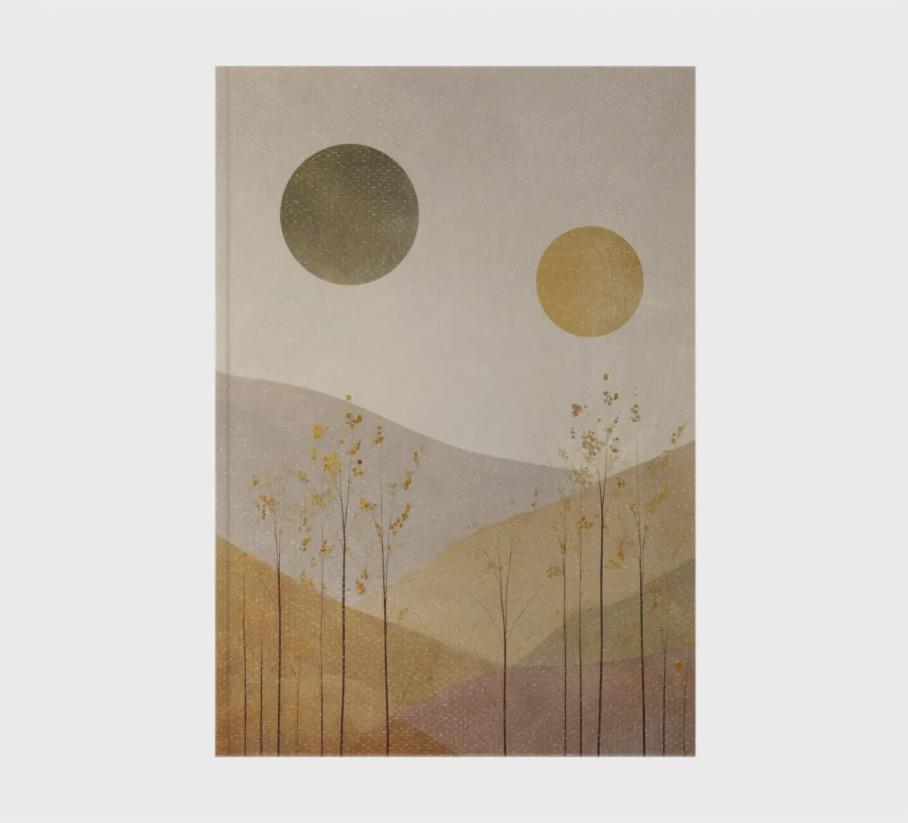 Layers of mountains in autumn notebook by Aralyn