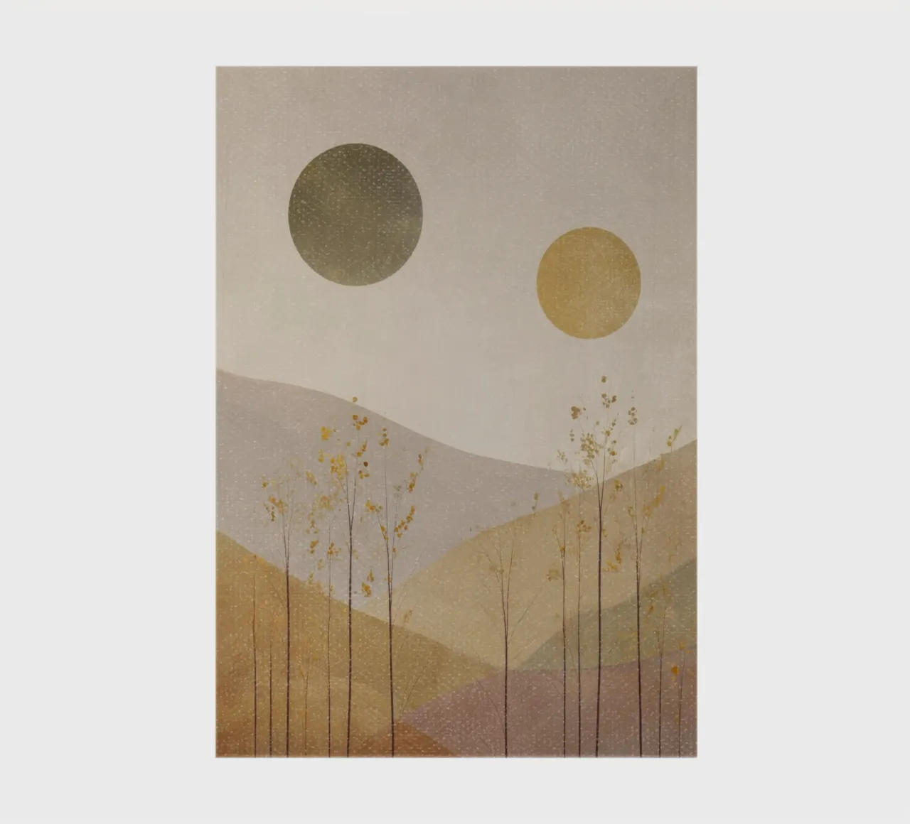Layers of mountains in autumn notebook by Aralyn