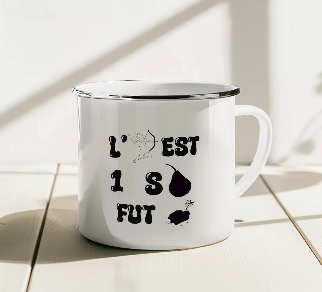 L'amore è una speranza inutile tazza in smalto da RÉBUS REBUS