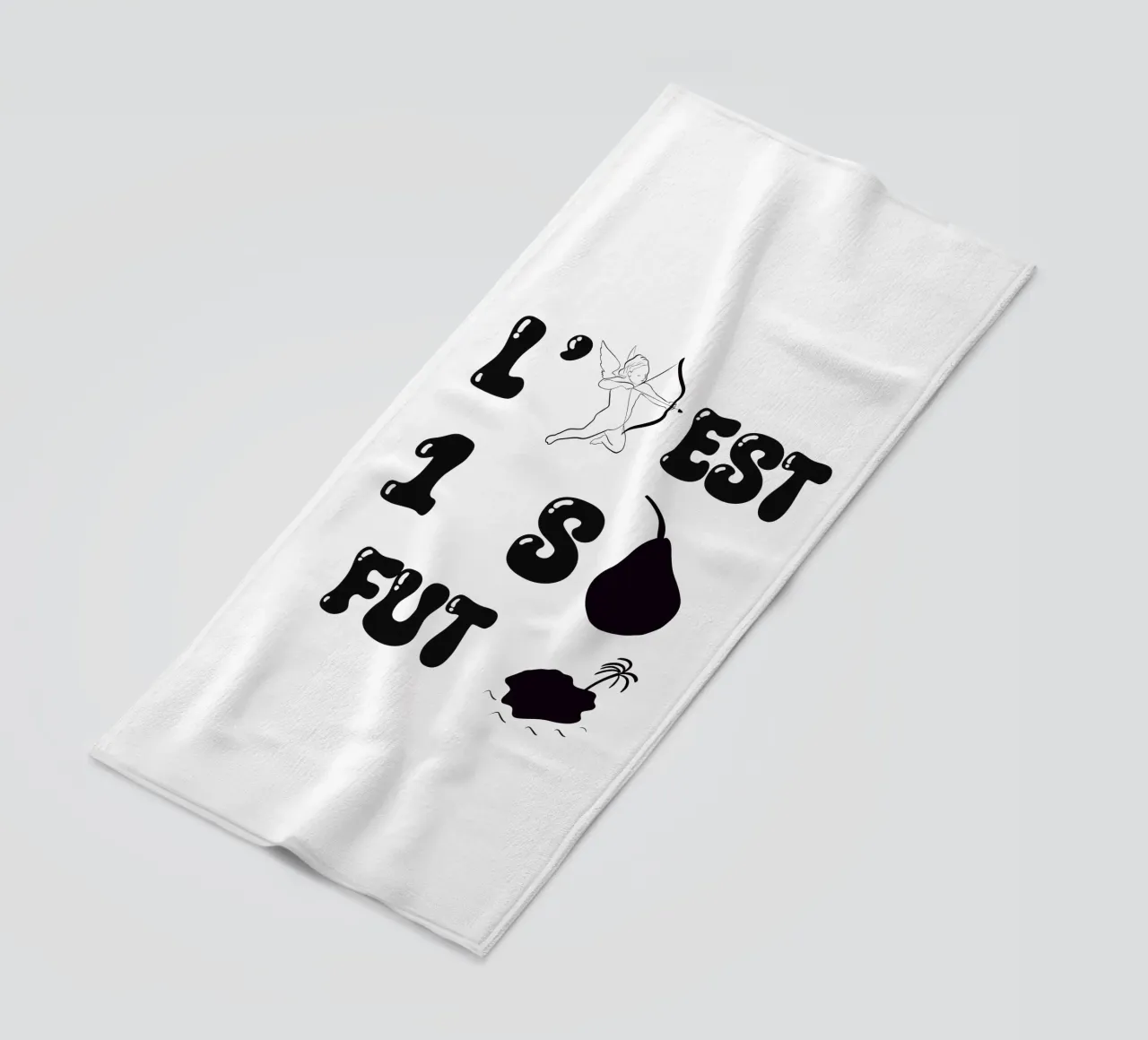 L'amore è una speranza inutile telo mare da RÉBUS REBUS