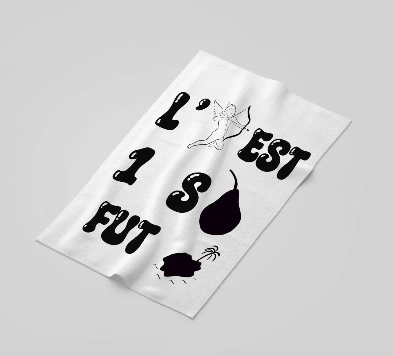 L'amore è una speranza inutile telo mare da RÉBUS REBUS