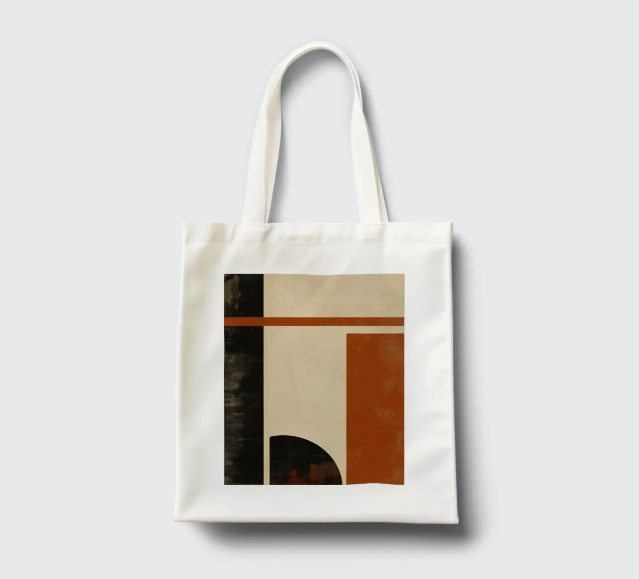 Nostalgic Flow – Circles and Rectangles in Warm Tones tote bag by Aralyn