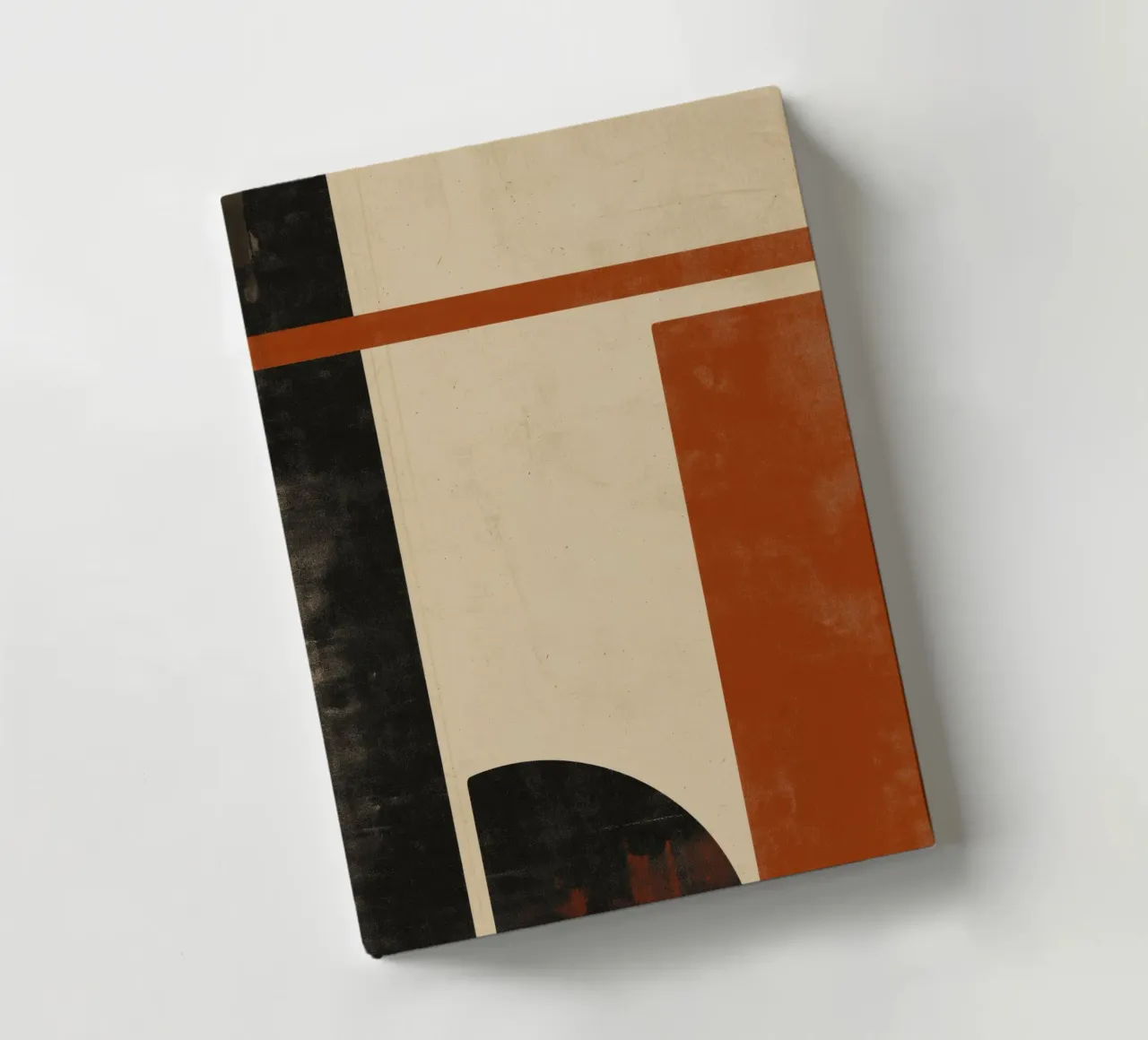 Nostalgic Flow – Circles and Rectangles in Warm Tones notebook by Aralyn