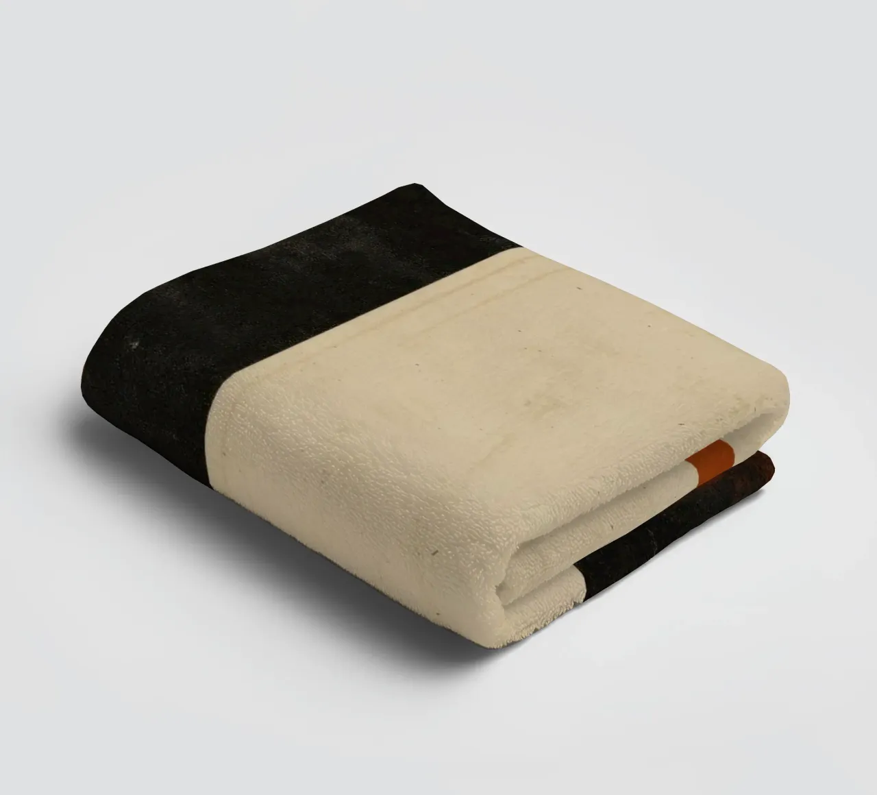 Nostalgic Flow – Circles and Rectangles in Warm Tones towel by Aralyn