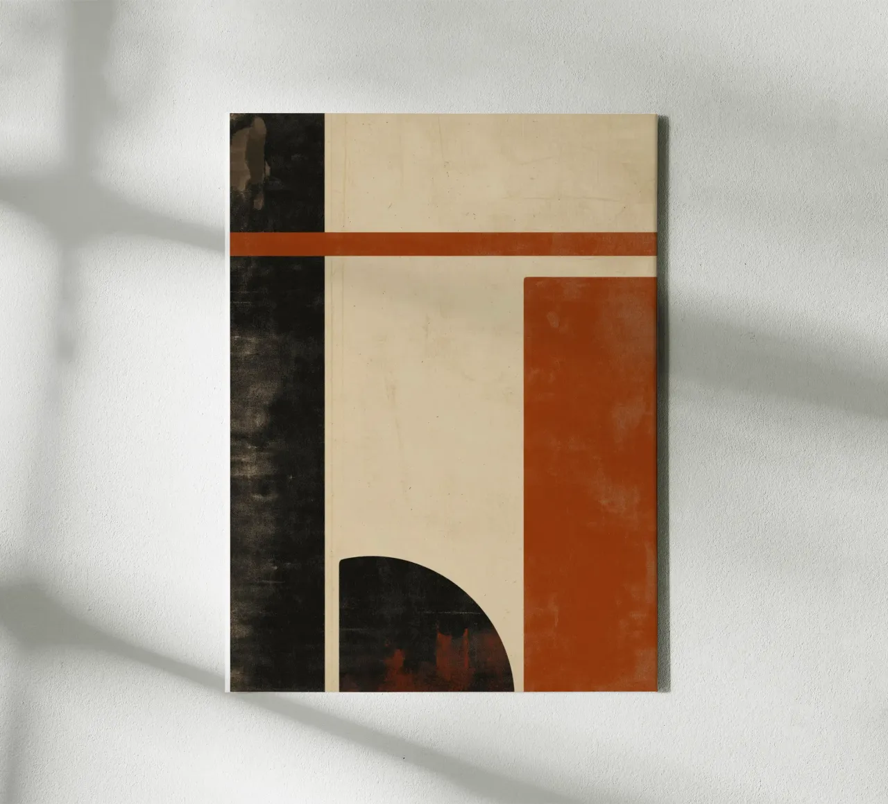 Nostalgic Flow – Circles and Rectangles in Warm Tones canvas by Aralyn