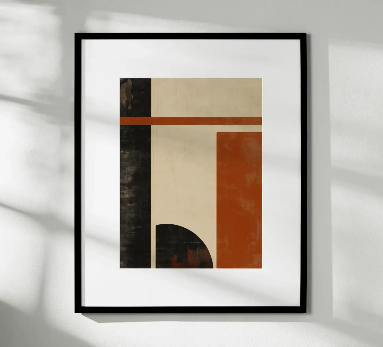 Nostalgic Flow – Circles and Rectangles in Warm Tones poster by Aralyn