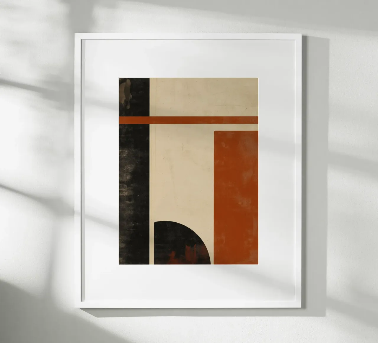 Nostalgic Flow – Circles and Rectangles in Warm Tones poster by Aralyn