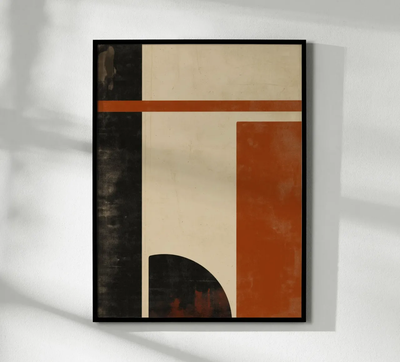 Nostalgic Flow – Circles and Rectangles in Warm Tones poster by Aralyn
