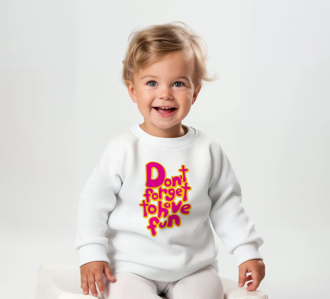 Don't Forget To Have Fun | Pink on Yellow felpa neonato da sabidussi