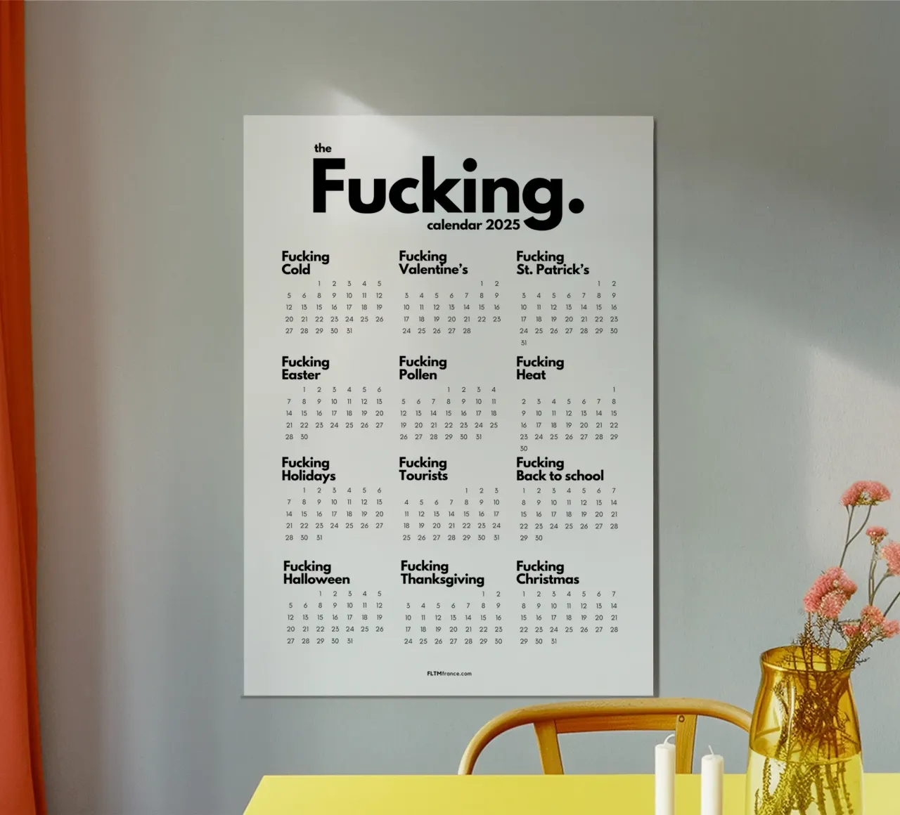 Calendario del cazzo 2025 poster da fltmfrance