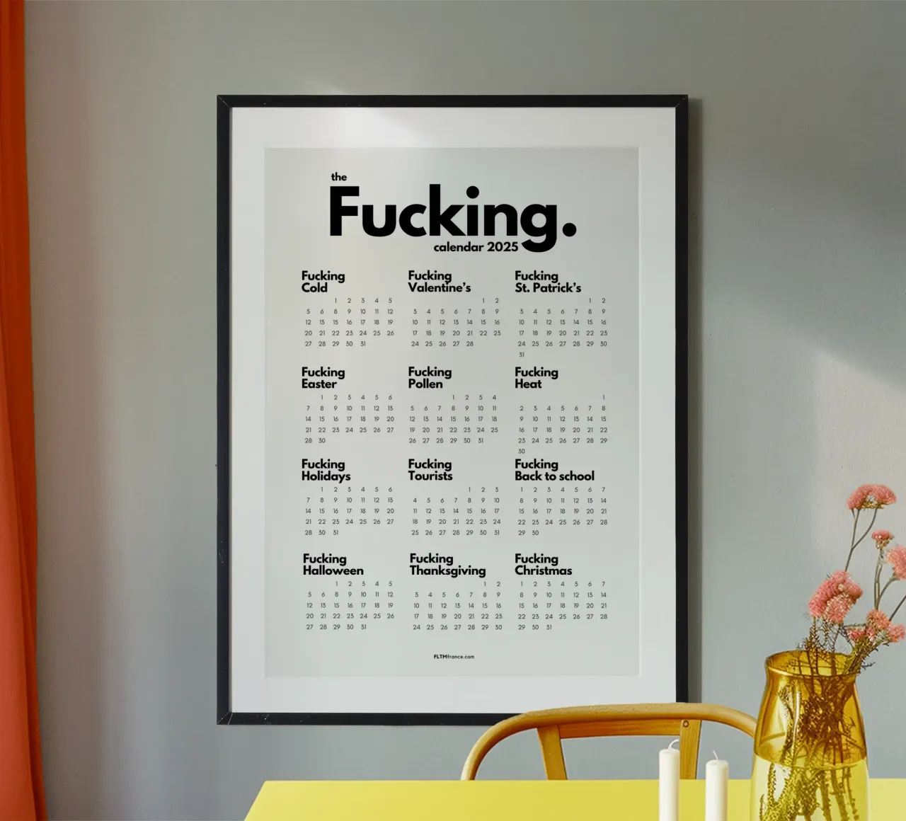 Calendario del cazzo 2025 poster da fltmfrance