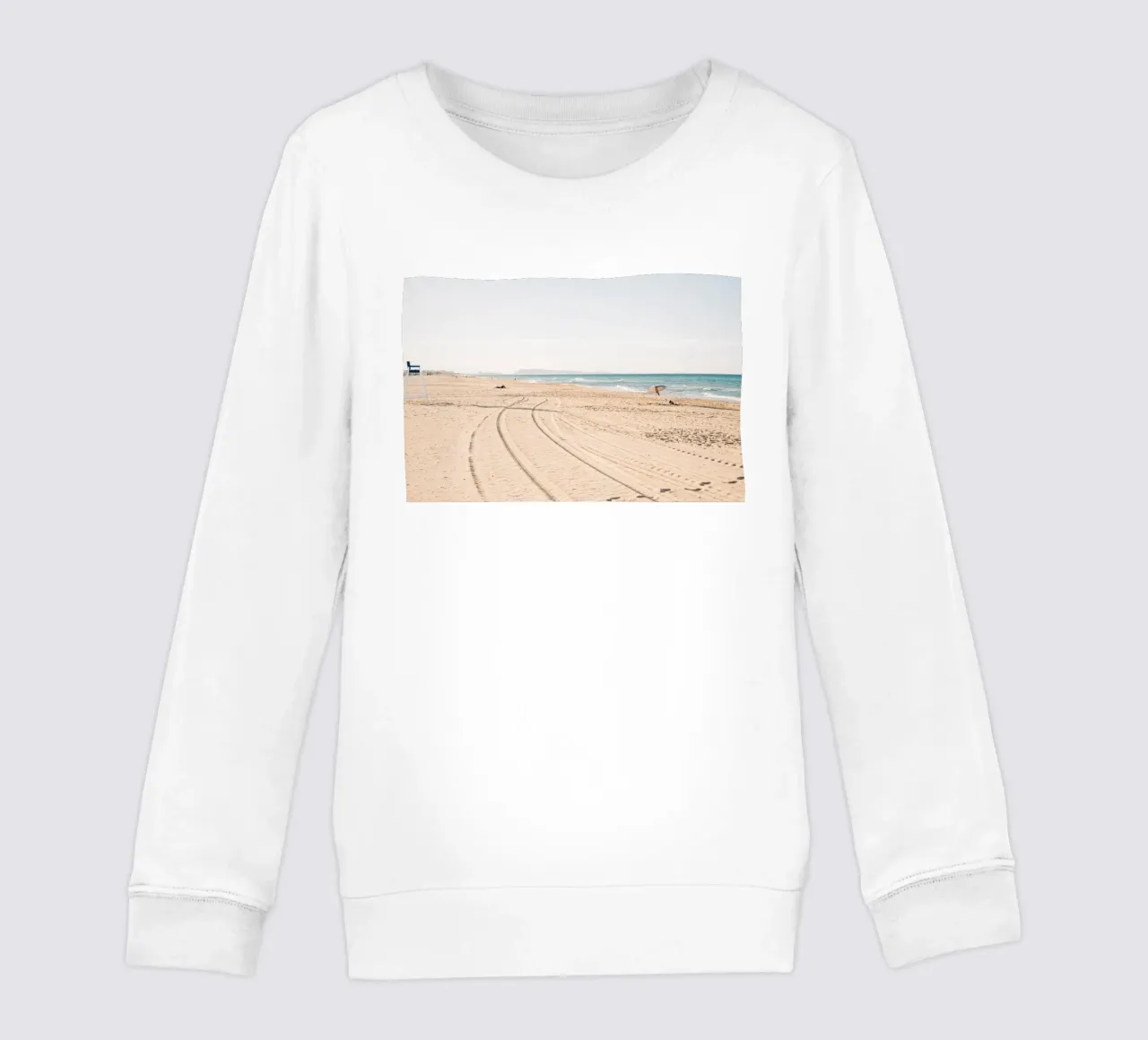 Spiaggia tranquilla in Spagna | Sabbia fine | Colori chiari felpa bambino da Bold and Retro