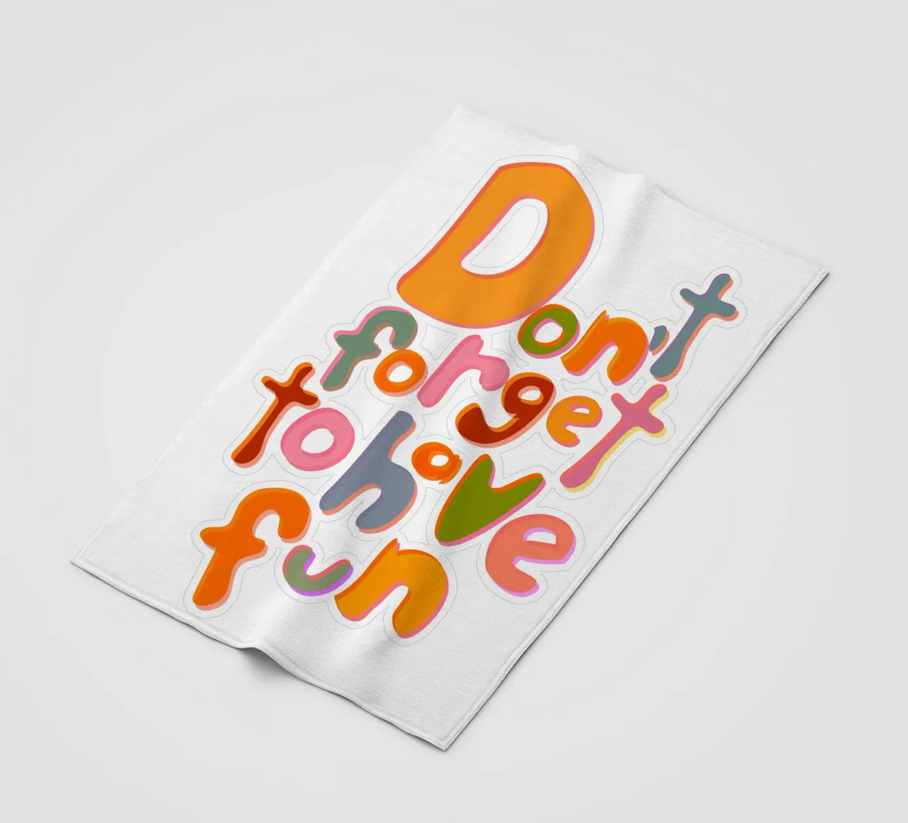 Don't Forget To Have Fun | Colorful Version fleecedeken van sabidussi