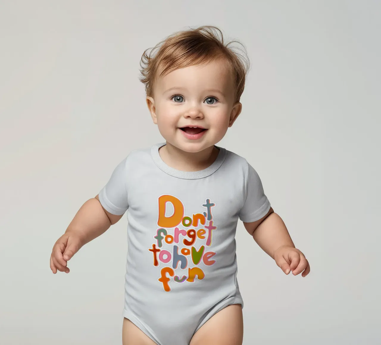 Don't Forget To Have Fun | Colorful Version body neonato maniche corte da sabidussi