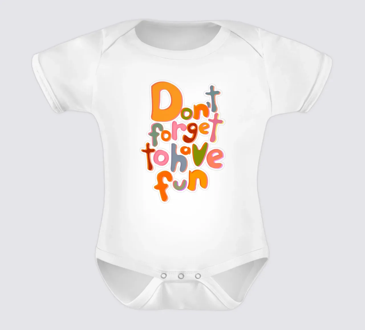 Don't Forget To Have Fun | Colorful Version babyrompertje korte mouwen van sabidussi