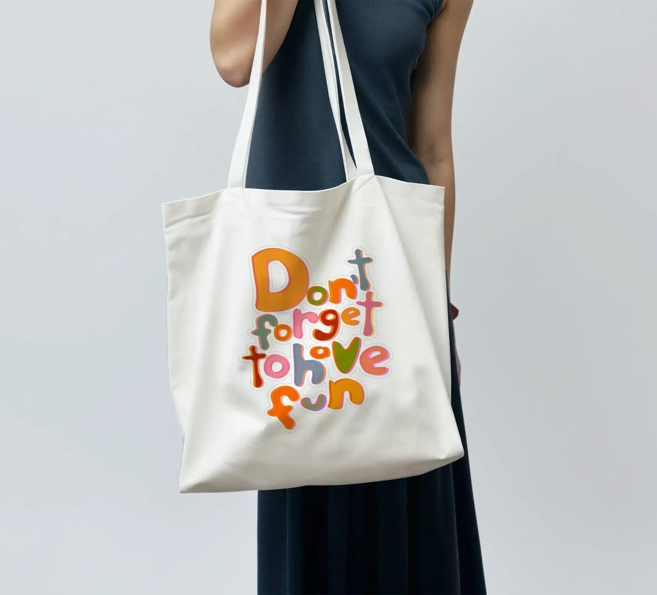 Don't Forget To Have Fun | Colorful Version borsa in juta da sabidussi