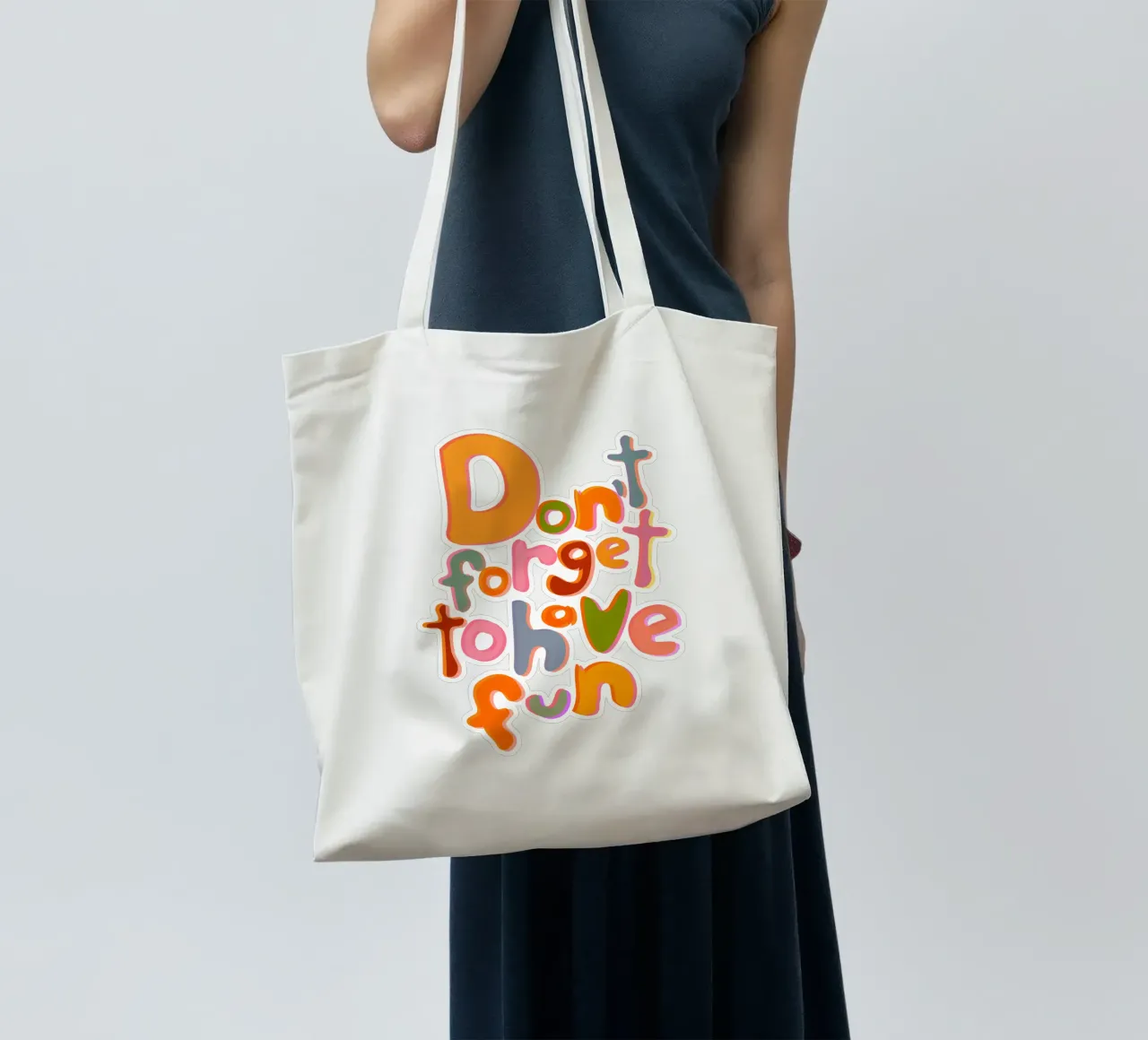 Don't Forget To Have Fun | Colorful Version borsa in juta da sabidussi