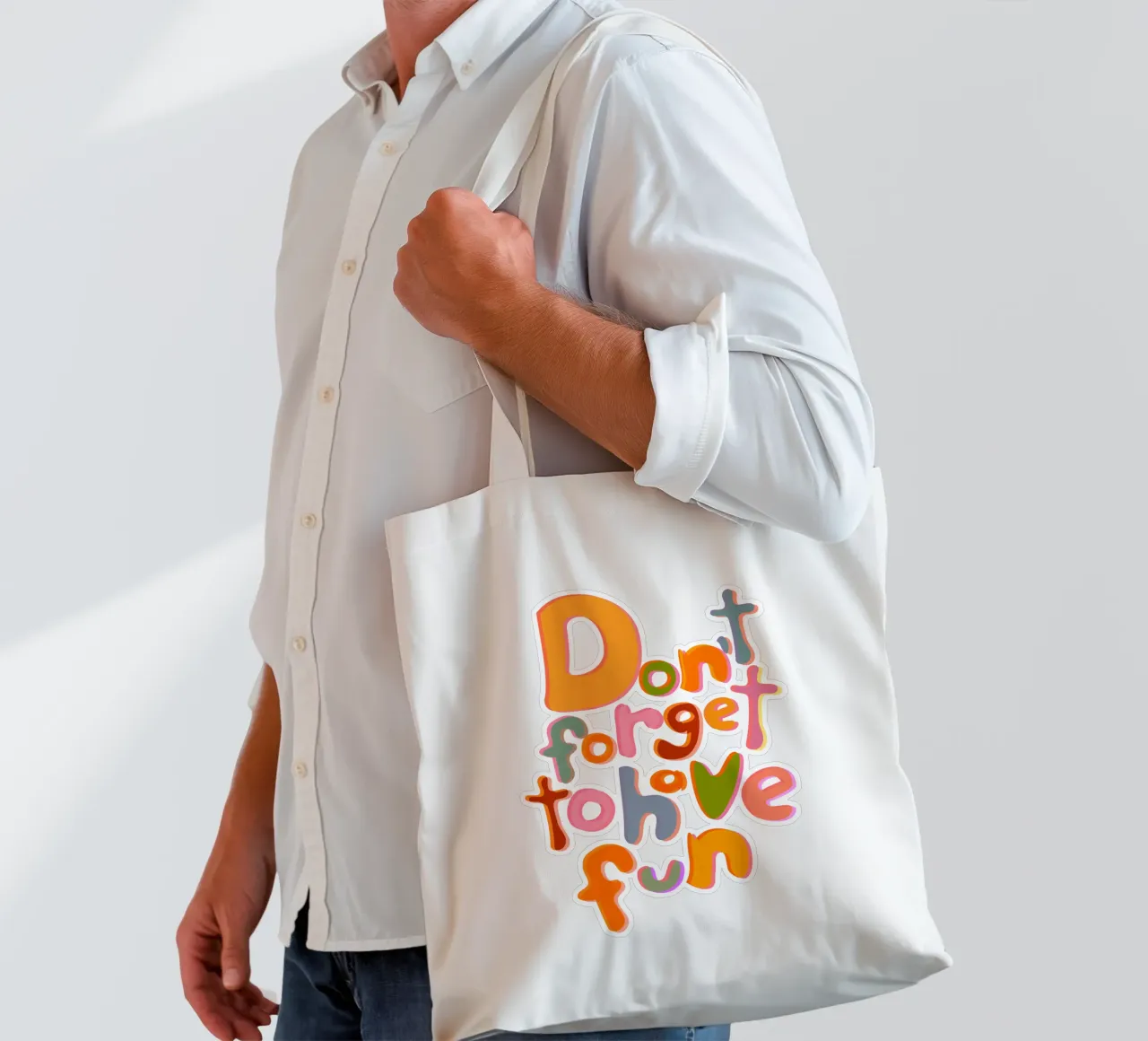 Don't Forget To Have Fun | Colorful Version borsa in juta da sabidussi