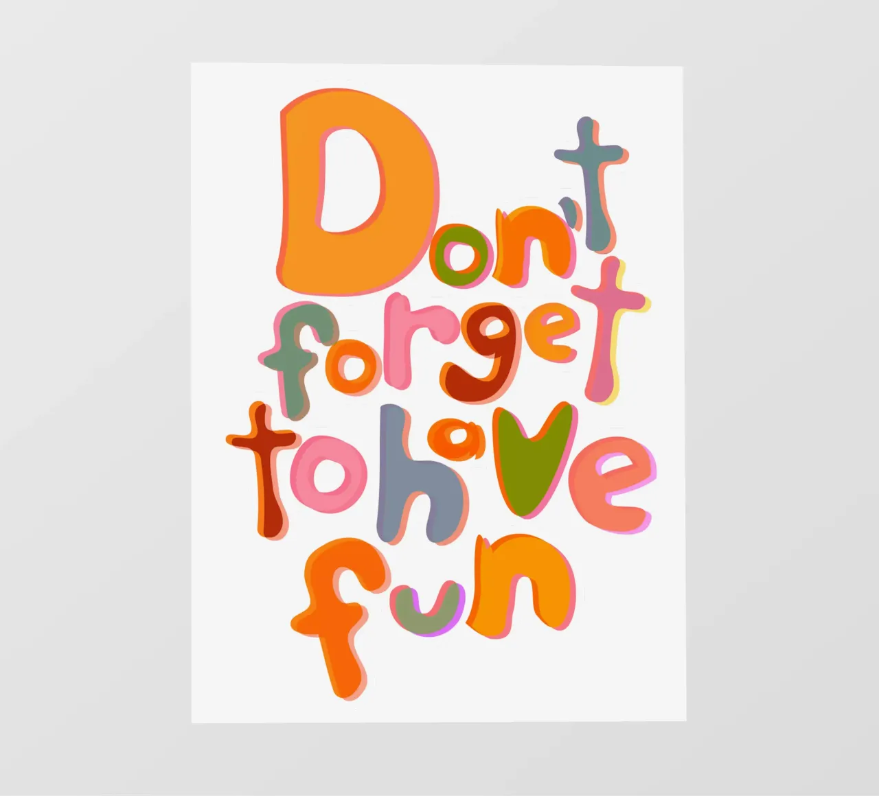 Don't Forget To Have Fun | Colorful Version film rétro-éclairé de sabidussi