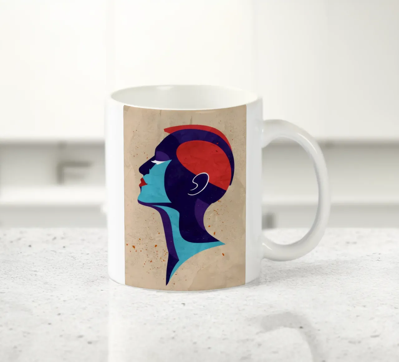 Camera d'eco cerebrale tazza in ceramica da Katarsis Mann
