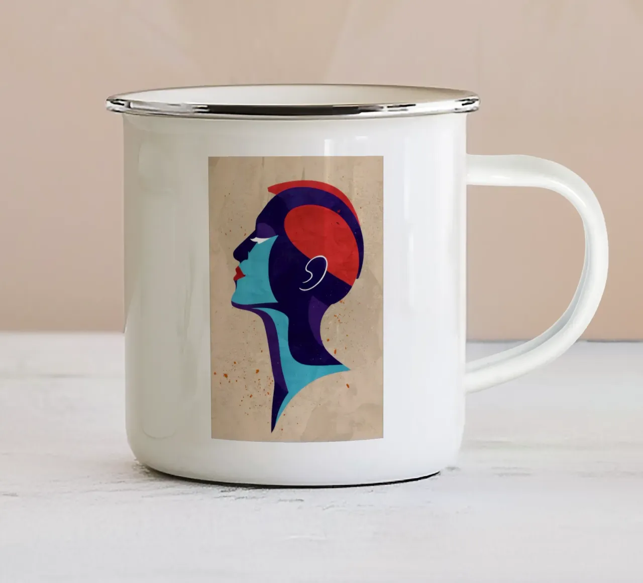 Camera d'eco cerebrale tazza in smalto da Katarsis Mann