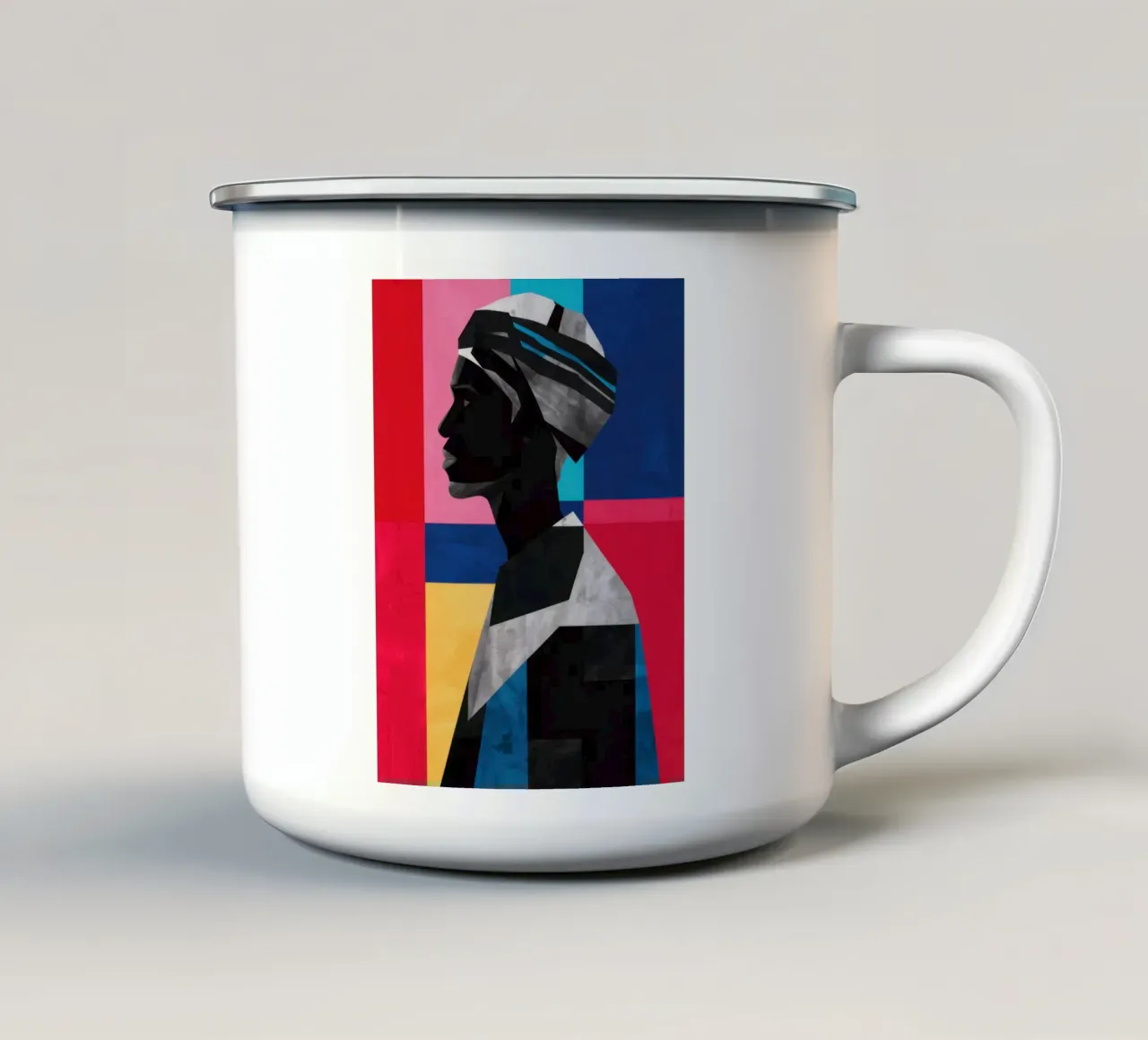 Mosaico di identità geometrica tazza in smalto da Katarsis Mann