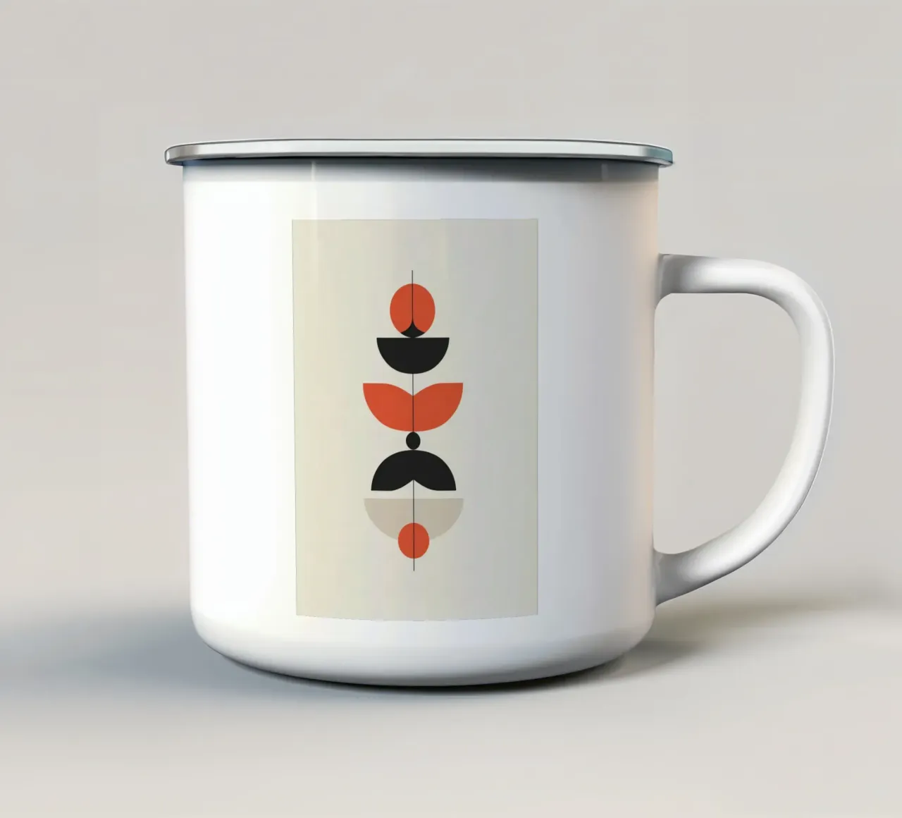 Equilibrio di metà secolo tazza in smalto da Aralyn