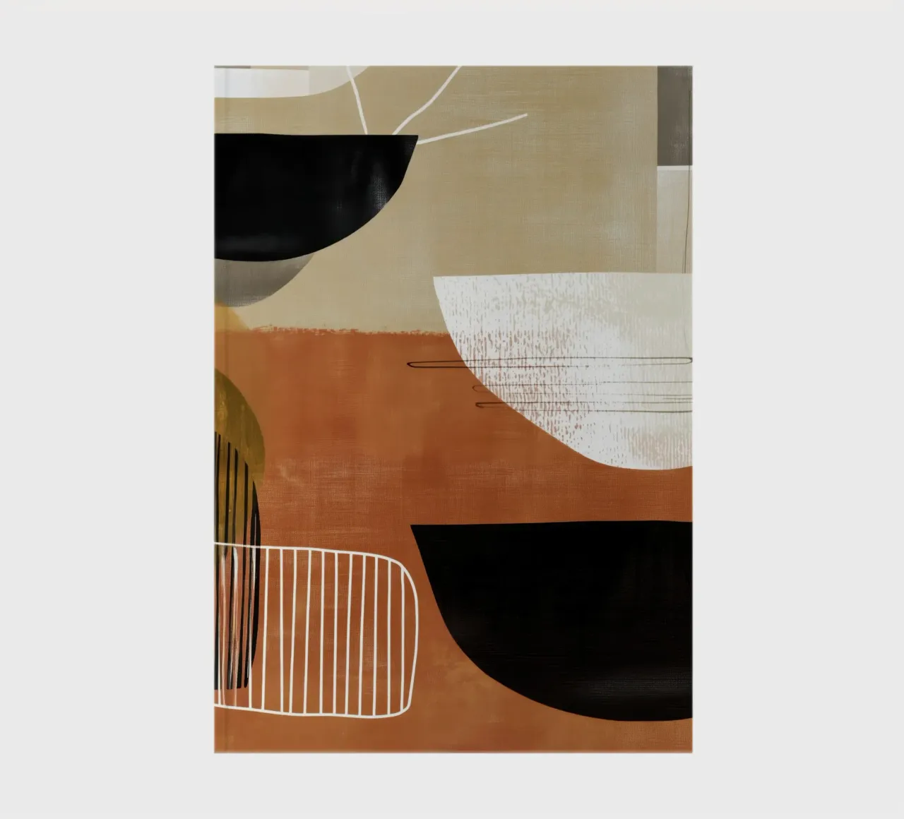 Abstract Shapes in Warm Tones notebook by Aralyn