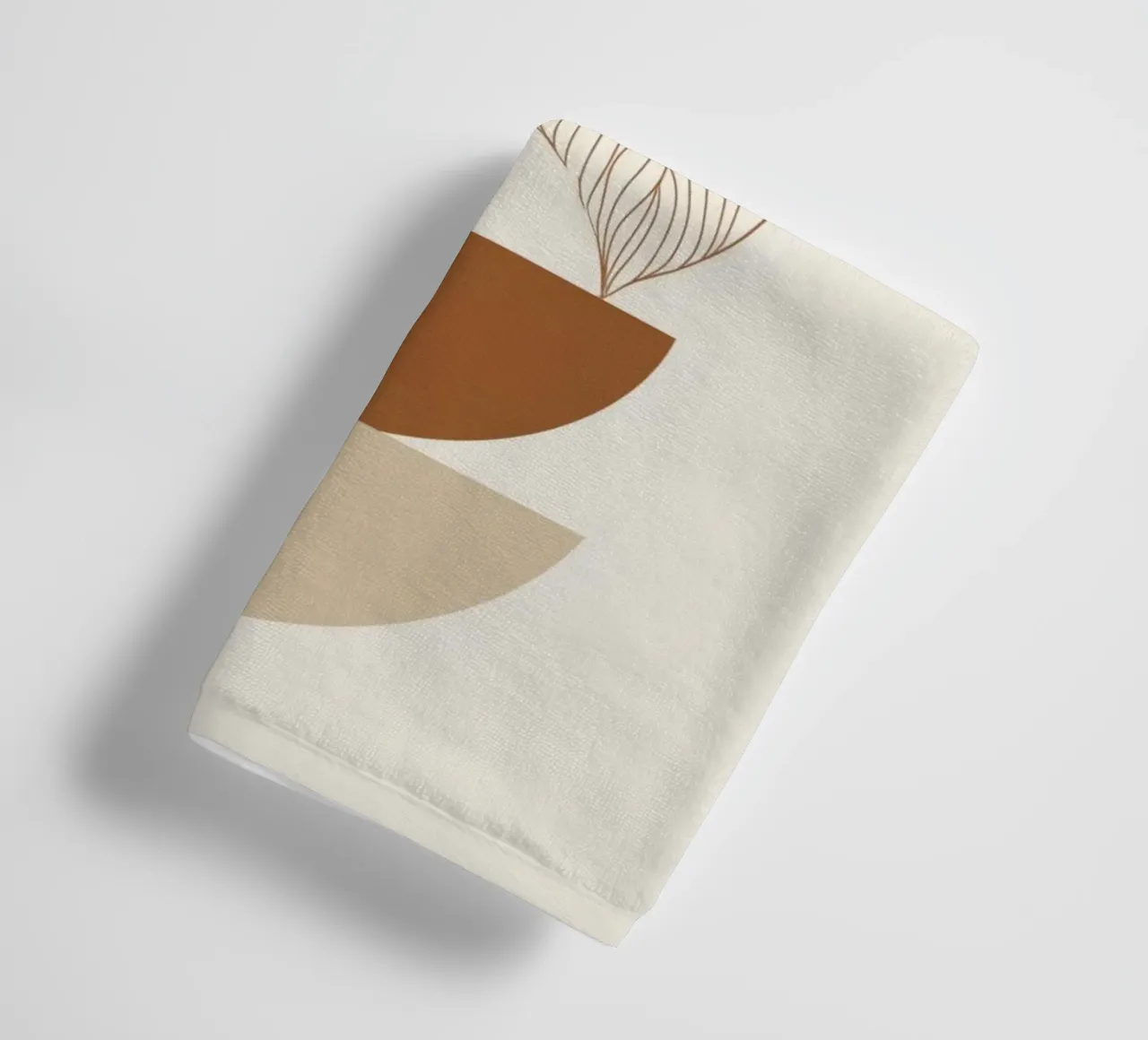 Semplicità bohémienne - Illustrazione di piante neutre asciugamano da bagno da Aralyn