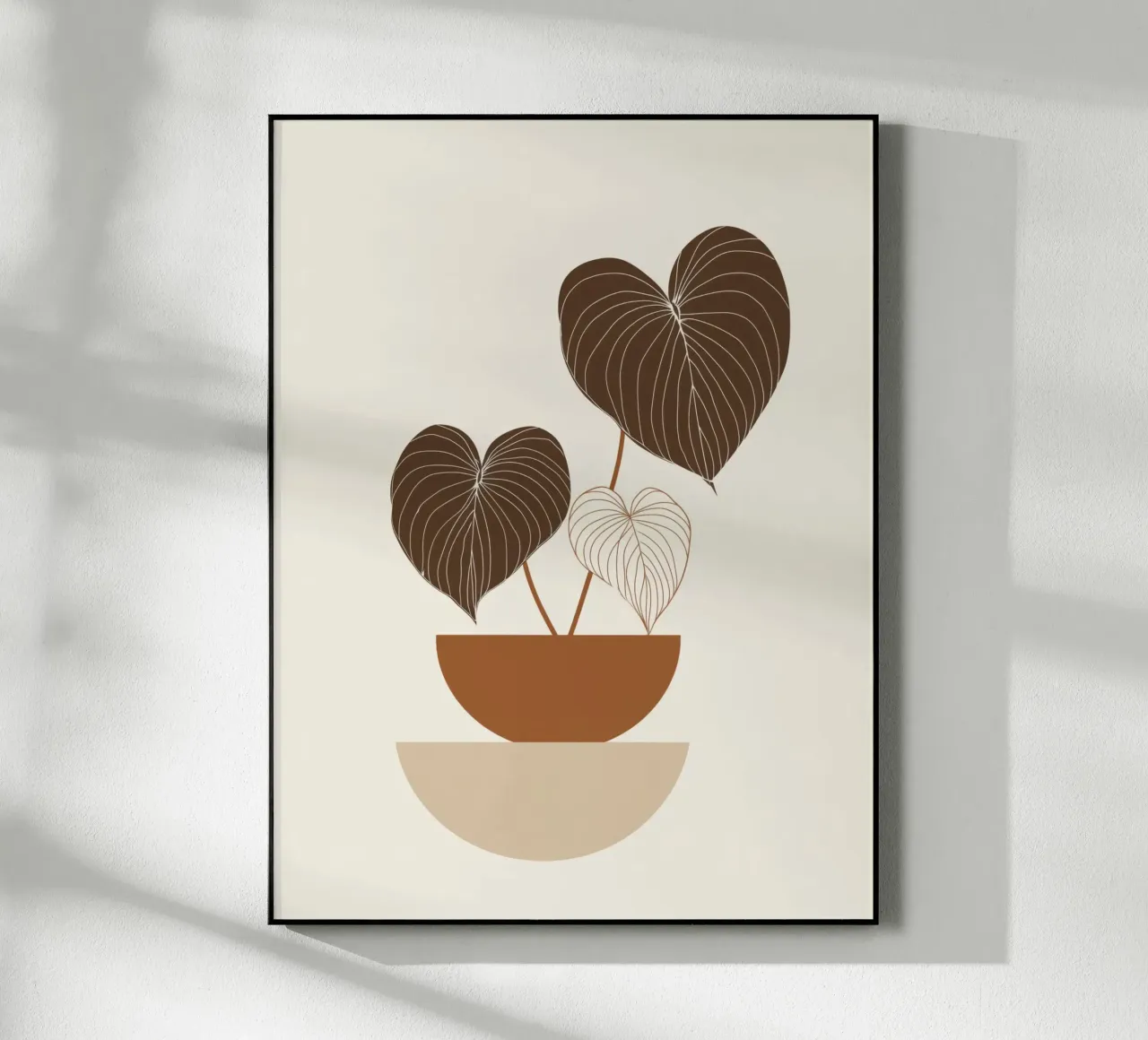 Semplicità bohémienne - Illustrazione di piante neutre plexiglass da Aralyn