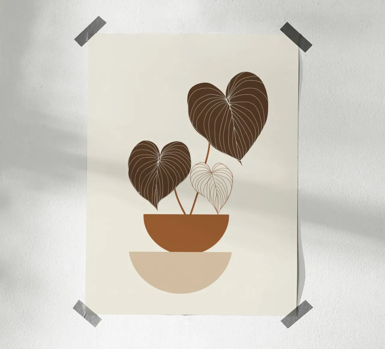 Boho Simplicity - Ilustración de una planta neutra hahnemühle de Aralyn