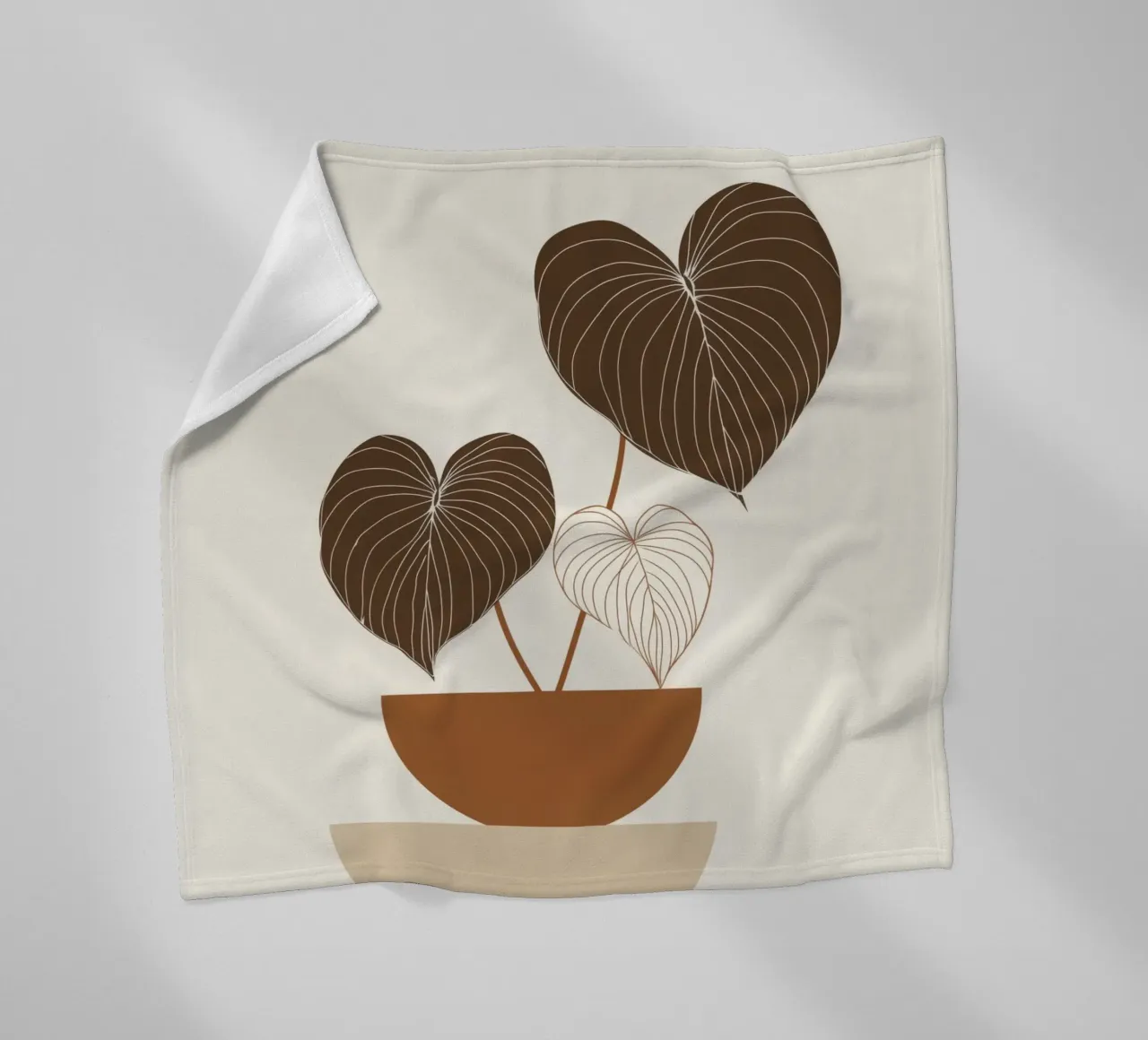 Semplicità bohémienne - Illustrazione di piante neutre coperta in pile da Aralyn