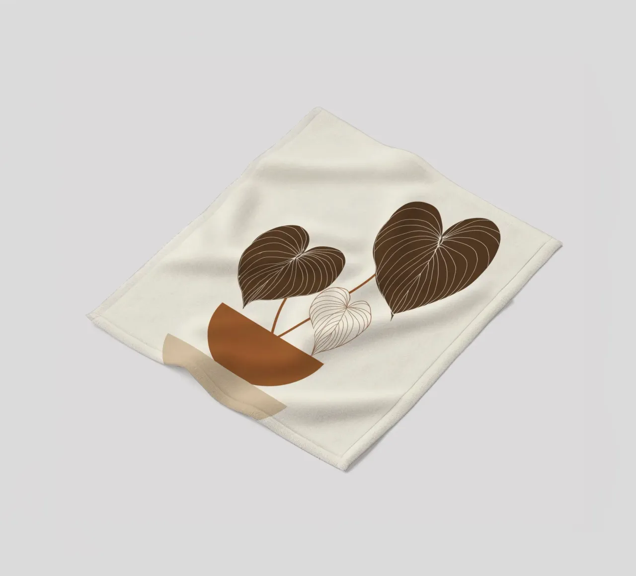 Semplicità bohémienne - Illustrazione di piante neutre coperta in pile da Aralyn