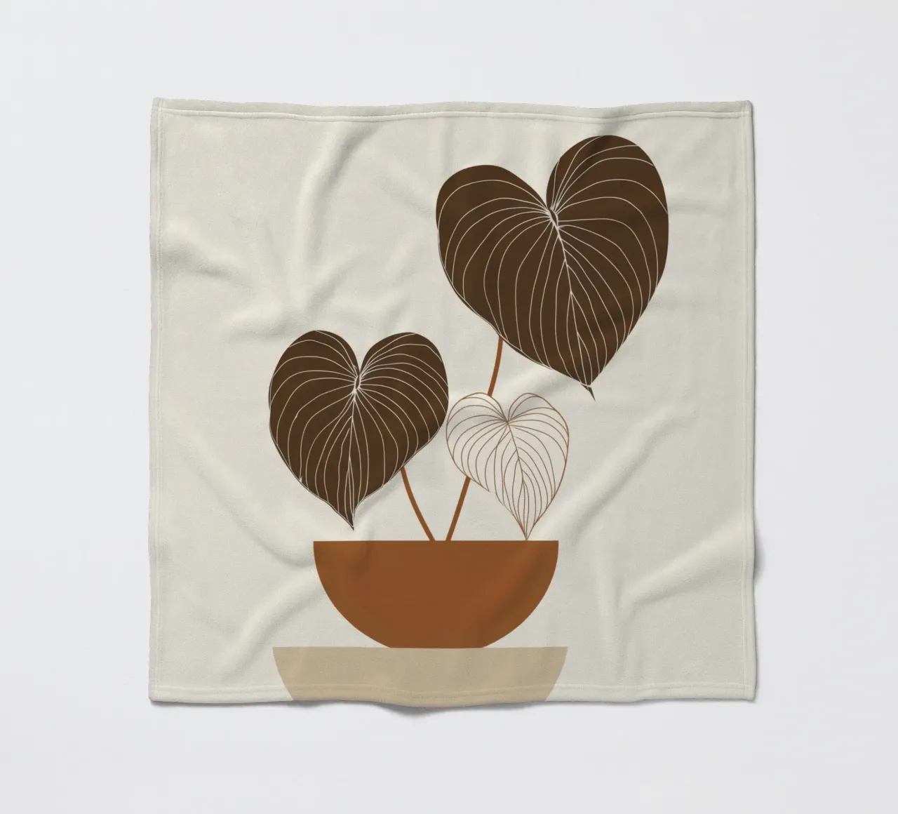 Semplicità bohémienne - Illustrazione di piante neutre coperta in pile da Aralyn