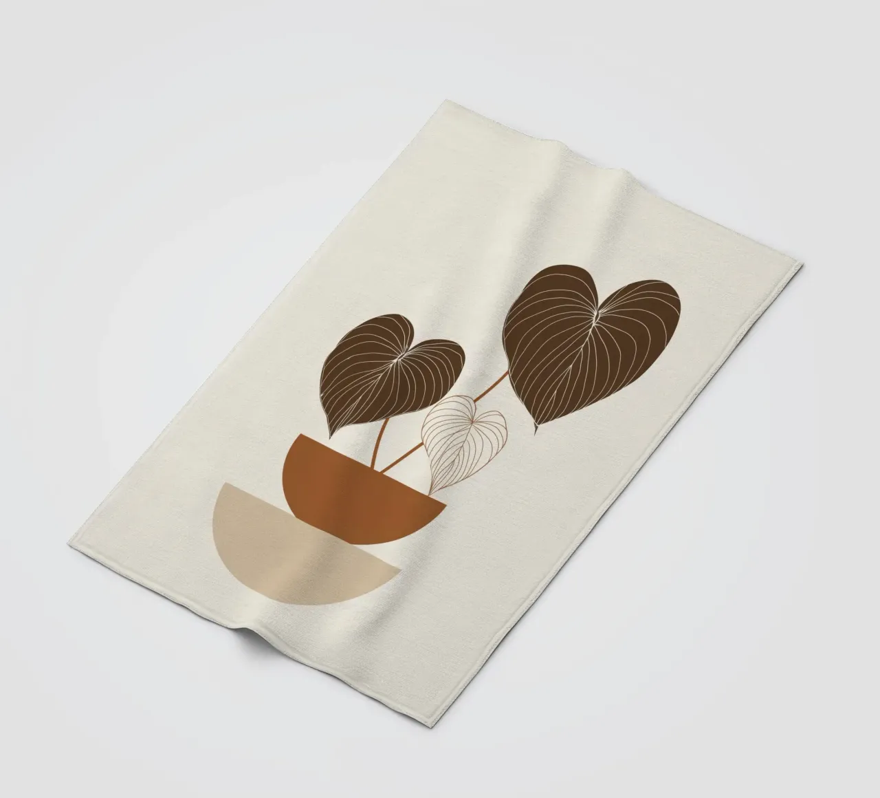 Semplicità bohémienne - Illustrazione di piante neutre coperta in pile da Aralyn