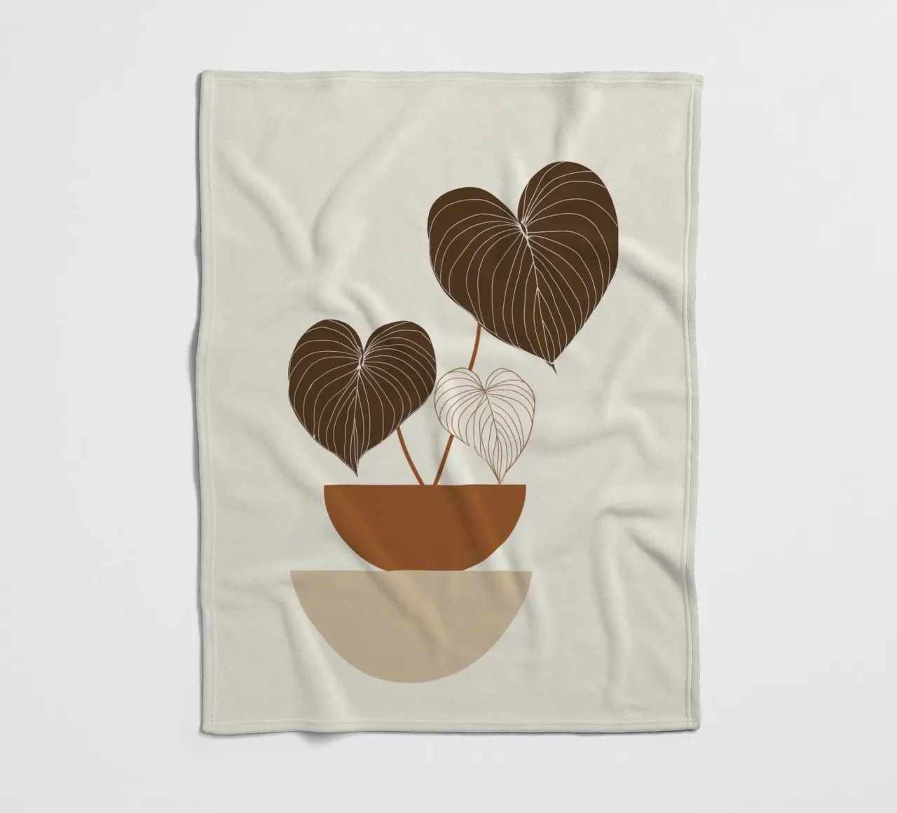 Semplicità bohémienne - Illustrazione di piante neutre coperta in pile da Aralyn