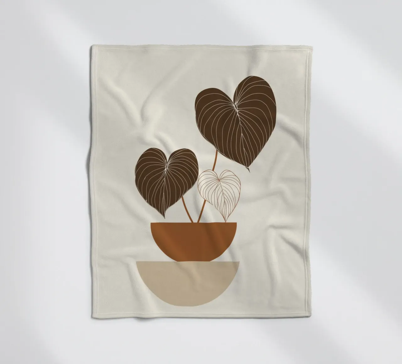 Semplicità bohémienne - Illustrazione di piante neutre coperta in pile da Aralyn