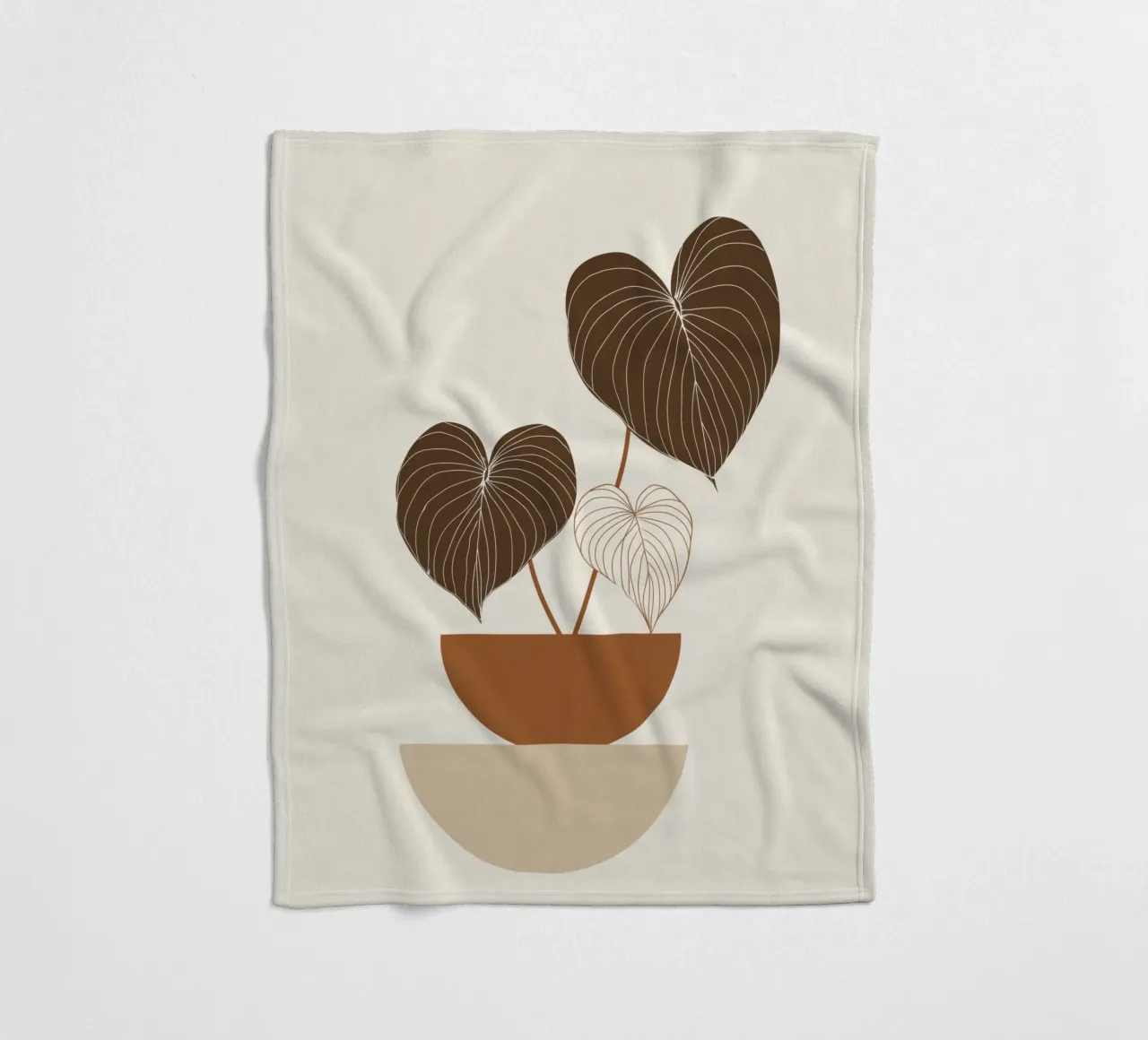 Semplicità bohémienne - Illustrazione di piante neutre coperta in pile da Aralyn