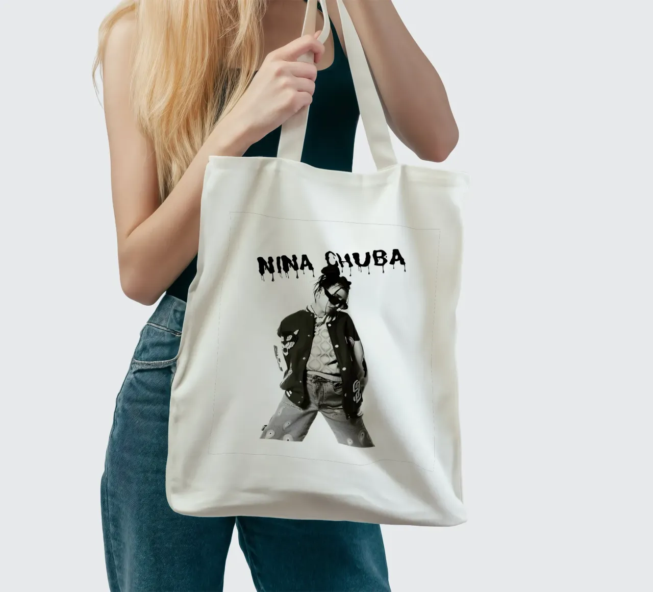 Monochrome Cool V1 borsa in juta da vintage