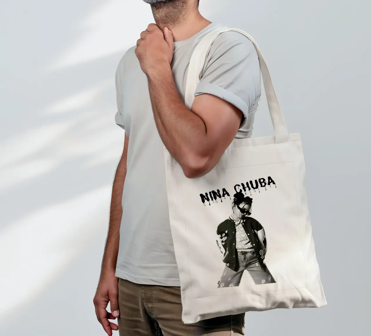 Monochrome Cool V1 borsa in juta da vintage